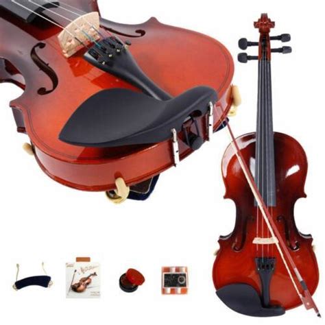 Glarry 12 Maple Natural Violin Fiddle Casebowrosinshoulderrest