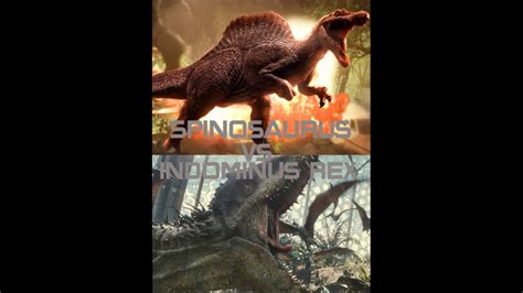 Spinosaurus Jp3 Vs Indominus Rex Jw Battle Analysis Suggested By Fazbeareditz Youtube