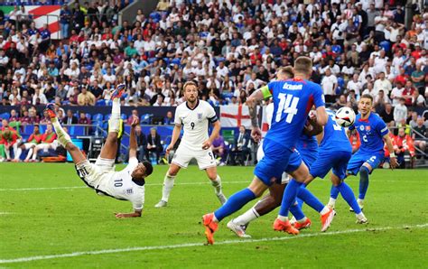 How Jude Bellinghams Overhead Kick Against Slovakia Compares To