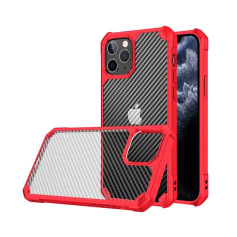 Carbon Fiber Case Red Iphone Pro Max Igen Mobility