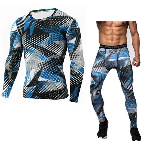 New Compression Quick Dry Tight Tracksuit Men Training Fitness Long