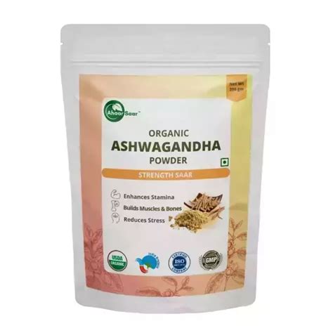 Ahaar Saar USDA Certified Organic Ashwagandha Root Powder 100gm In