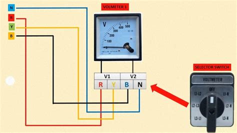 Voltmeter Connection With Selector Switch Phase Voltmeter