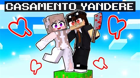 Me Casei O Yandere Em Apenas Um Bloco No Minecraft Youtube