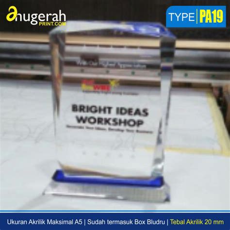 Plakat UV Akrilik PA 19 20 Mm Anugerah Print