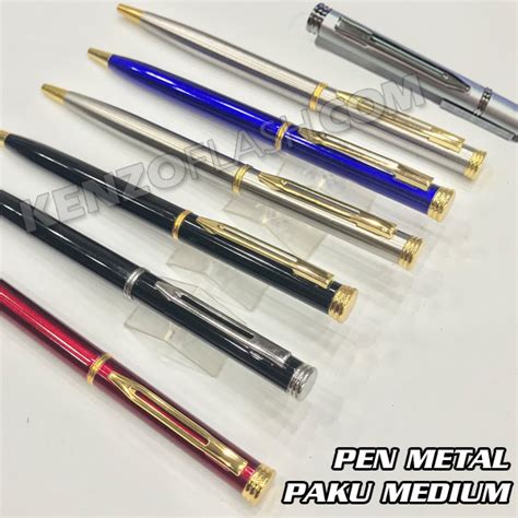 Pen Metal Paku Medium Pm Grafir Custom Logo Nama Harga Terbaru