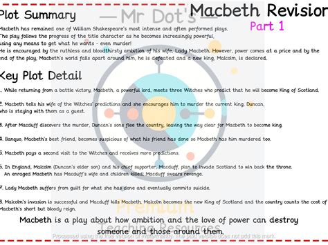 Aqa Gcse Macbeth Revision Bundle Teaching Resources