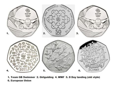 Rare UK Fifty Pence Coins Collectible 50p Coins British Coin - Etsy UK