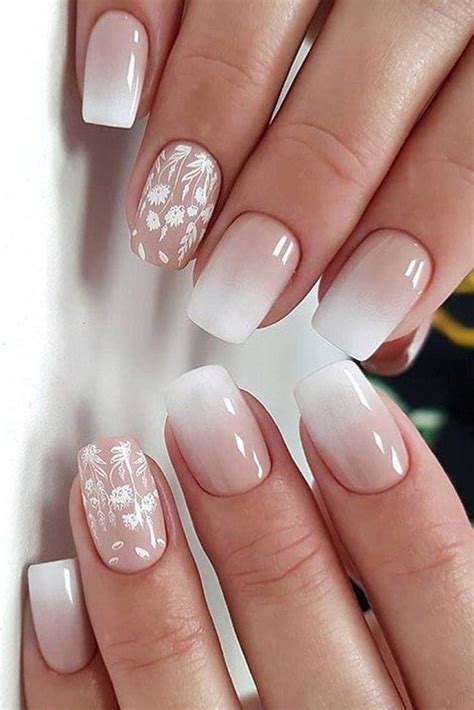 Wedding Nails White Nails French Nails Ideas Flower Nägel inspiration