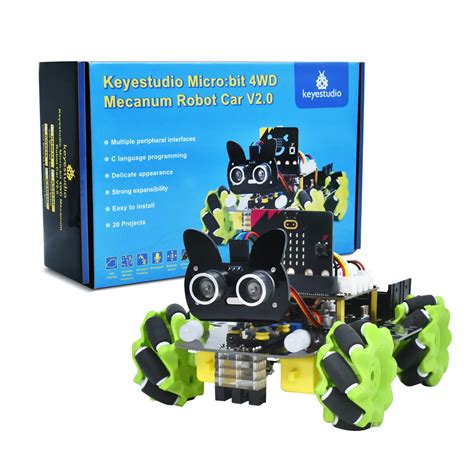 Keyestudio Wd Microbit V Robot Car Kit Mecanum Smart Robot For Micro