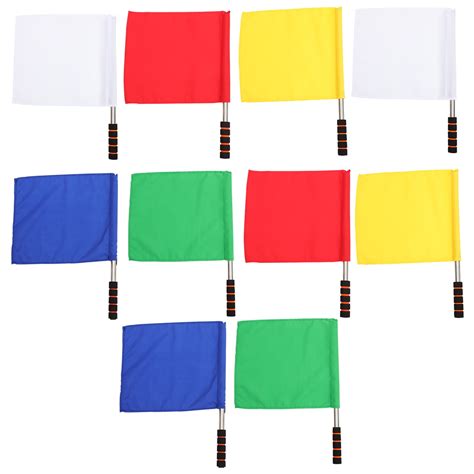 Qumonin 10pcs Football Soccer Referee Flags Sports Match Flags Referee