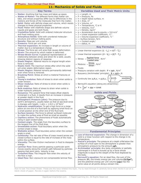 Temperature And Kinetic Theory Of Gases Cheat Sheet Pdf