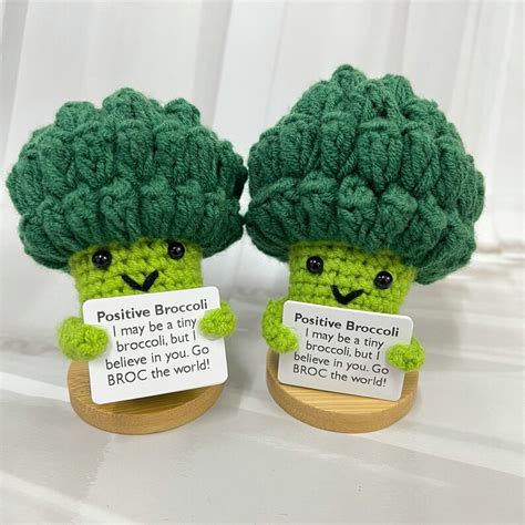 Handmade Crochet Positive Broccoli Christmas Gift Box Cute Etsy