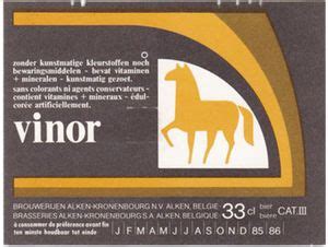 Drink Label: Vinor (Kronenbourg, BelgiumCol:BE-BEER-019459