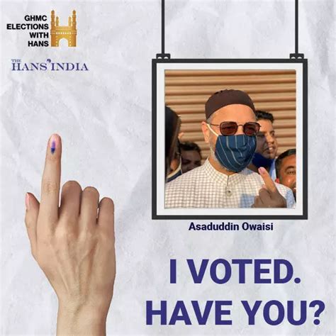 AIMIM Chief Asaduddin Owaisi Cast His Vote GHMC Elections 2020