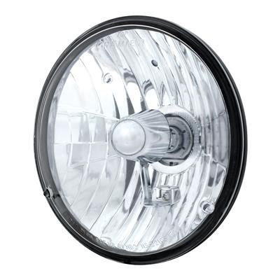 Round Headlight Crystal Glass Lens W H Halogen Bulb Ultralit