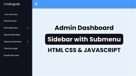 Create Sidebar Menu In HTML CSS JavaScript