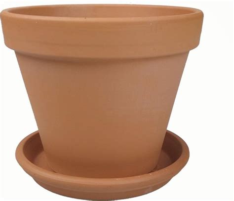 Plantenwinkel Terracotta Pot Met Schotel 40 Cm Mono Set Bloempot Voor