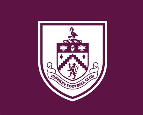 Burnley Fc Club Logo Symbol White Premier League Football Abstract