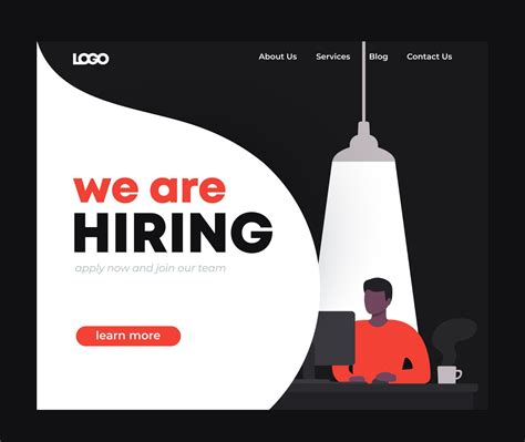 We are hiring banner design, landing page vector 10702883 Vector Art at ...