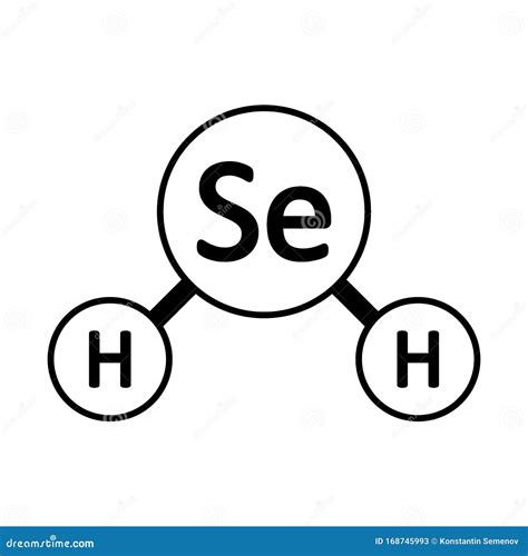 硒化氢分子图标 库存例证 插画 包括有 圈子 要素 配方 图标 设计 向量 化学制品 符号 168745993