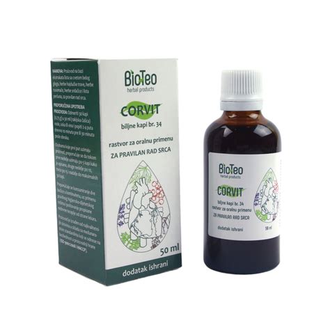 Kapi Corvit 50ml Br 34 Bio Teo Apoteka Milica