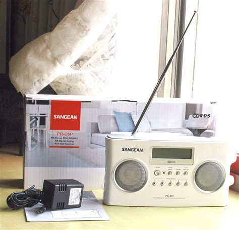 Sangean Pr D Portable Radio With Digital Tuning And Rds White For