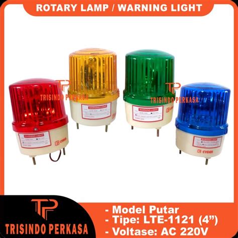 Jual ROTARY LAMP WARNING LIGHT LTE 1121 4in 4 Inch AC 220V Di Lapak