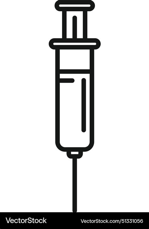 Medical Syringe Line Art Royalty Free Vector Image