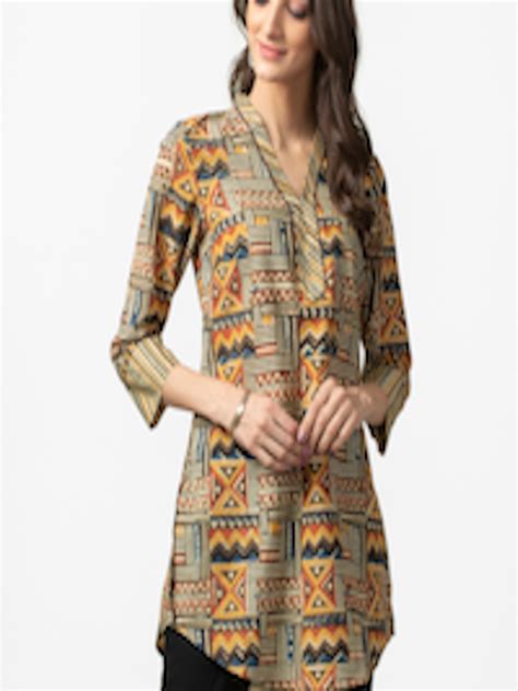 Buy Fabindia Multicoloured Kalamkari Print Tunic Tunics For Women