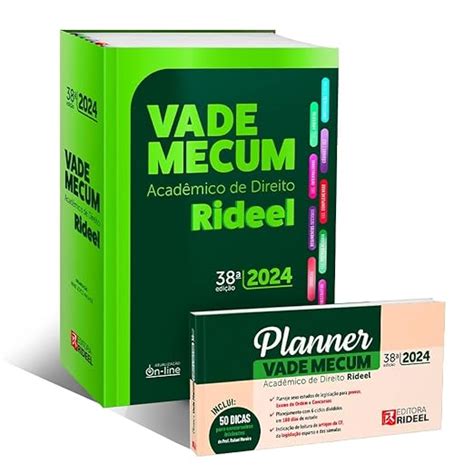 Vade Mecum Acadêmico de Direito Rideel 38ª Edição 2024 Planner de