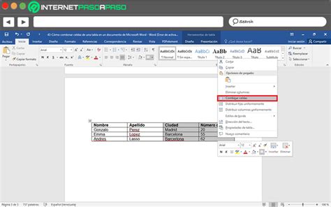 Como Combinar Celda En Word Como Combinar