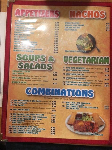 Menu At Potrillos Mexican Restaurant Llc Sulphur W Broadway Ave