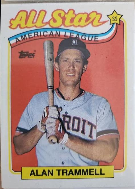 Alan Trammell All Star Prices Topps Baseball Cards