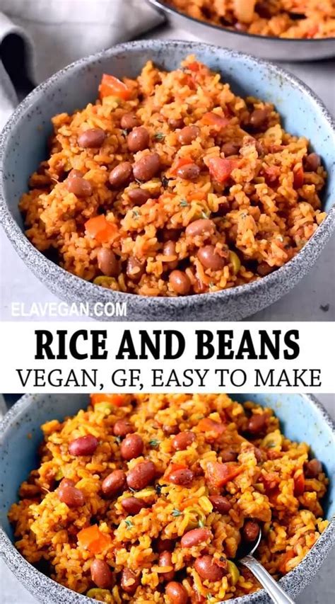 Spanish Rice And Beans Gesunde Rezepte Herzhaftes Rich And Flavorful Spanish Rice And Beans