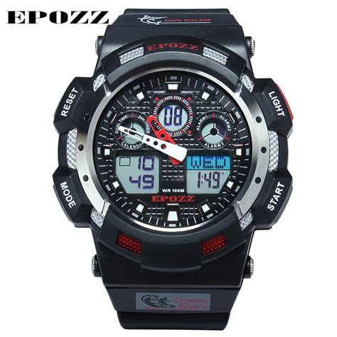 Epozz Led Montre Num Rique Hommes Gar Ons Sport Horloge Tanche M