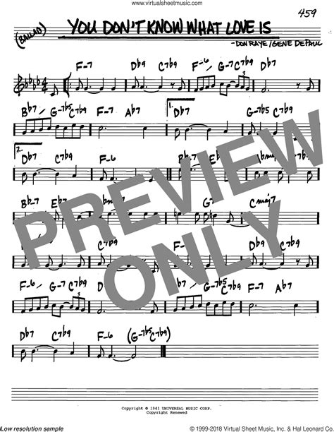 You Dont Know What Love Is Sheet Music In C Pdf