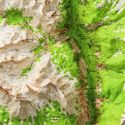 Mount Whitney Map | Relief Map | Geoartmaps