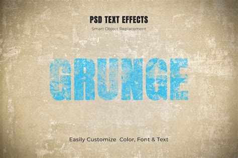 Efecto De Texto Grunge Archivo Psd Premium