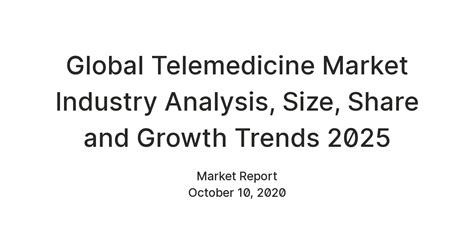 Global Telemedicine Market Industry Analysis Size Share And Growth