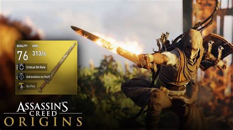 Assassins Creed Origins Best Weapon Hepzefas Burning Sword Best