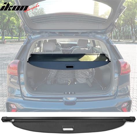 Ikon Motorsports Cargo Cover Compatible With 2017 2022 Kia Niro All Models Pvc And Aluminum Rod