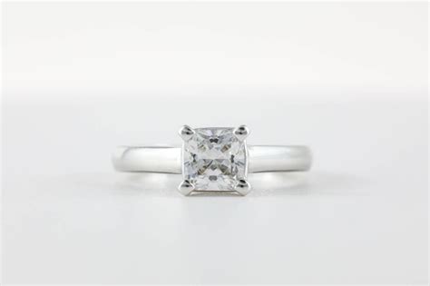 Elegant Princess Cut Diamond Solitaire - Four Prong Setting