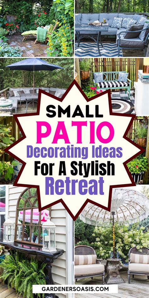 Small Patio Decorating Ideas for a Stylish Garden Oasis