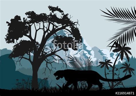 Jungle Silhouette Vector at Vectorified.com | Collection of Jungle Silhouette Vector free for ...