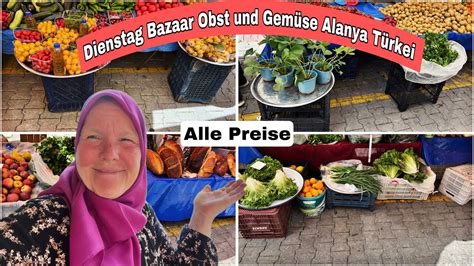 Obst und Gemüse Basar in Alanya Mahmutlar am Dienstag den 23 April 2024