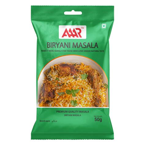 AAAR Biryani Masala Powder Packaging Size 50 G Packaging Type