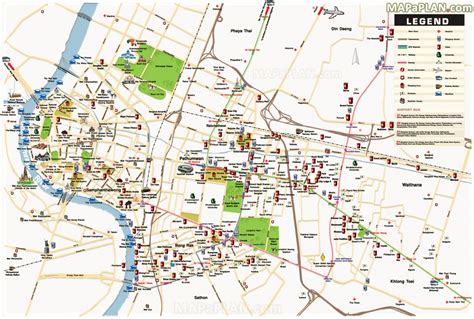 Bangkok Maps Top Tourist Attractions Free Printable City Street