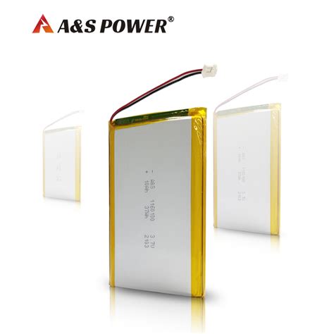 1160100 10Ah Rechargeable 3 7V Polymer Lithium 10000mAh Lipo Battery