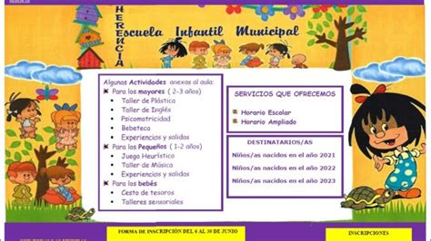 Ya puedes conocer el periodo de matrícula en la Escuela Infantil para